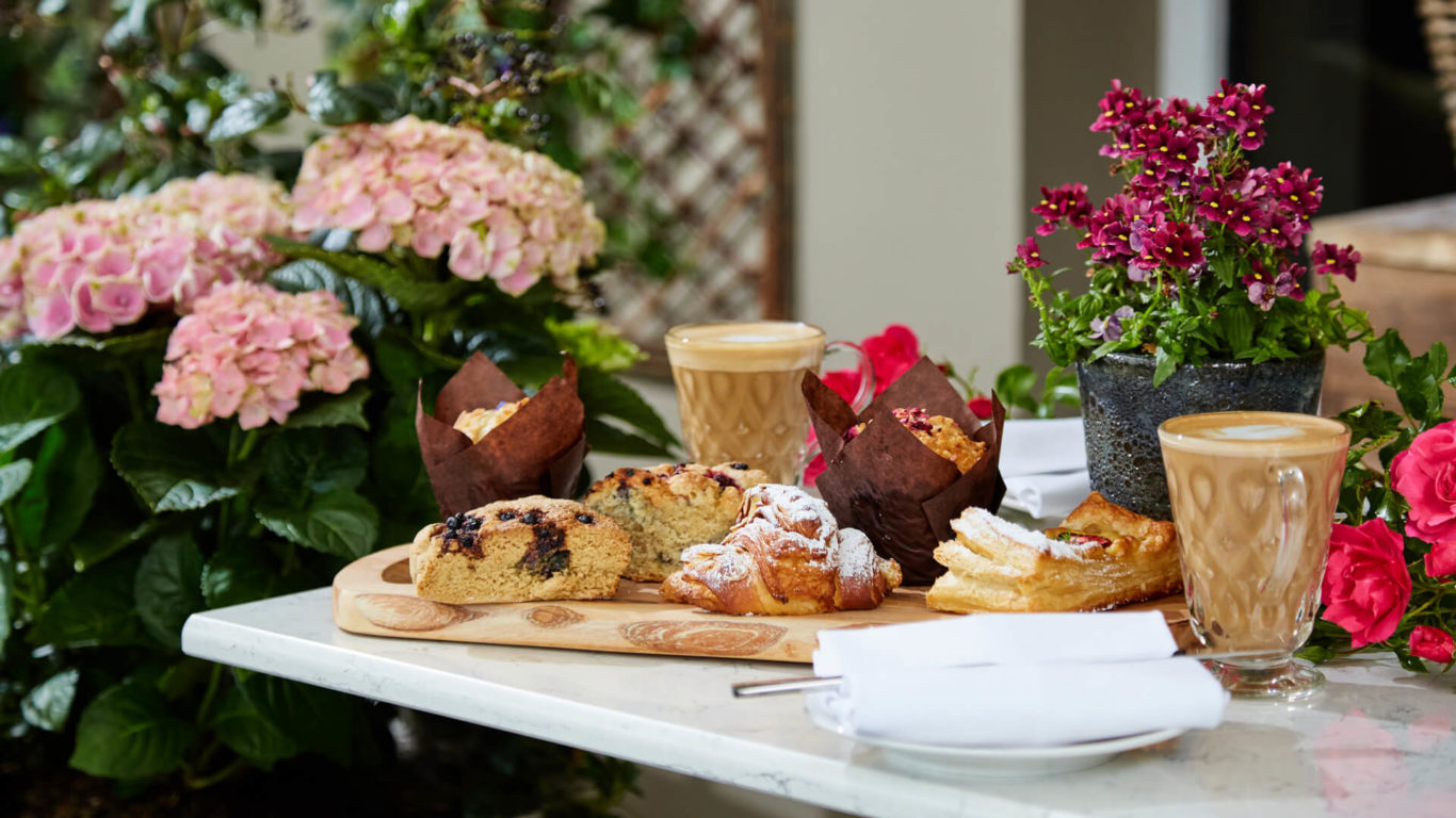 ALFIES__Terrace Dining __Pastry platter on terrace