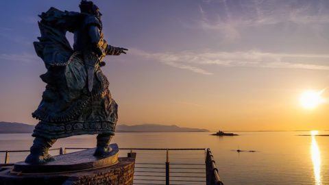 St Brendan the Navigator at Sunset